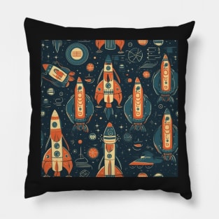 Rocket Pattern Pillow