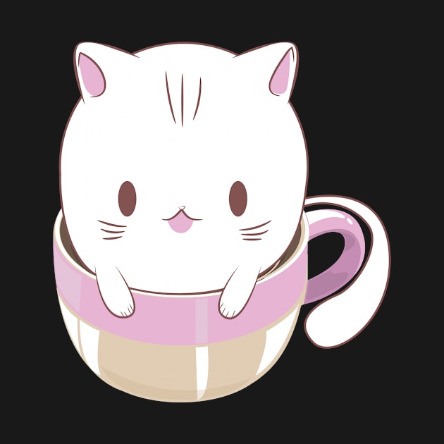 Coffee Addict Cat by avshirtnation