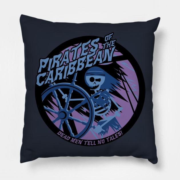 Pirates of the Caribbean (purple and blue) Pillow by brodiehbrockie