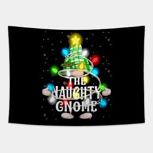 The Naughty Gnome Christmas Matching Family Shirt Tapestry