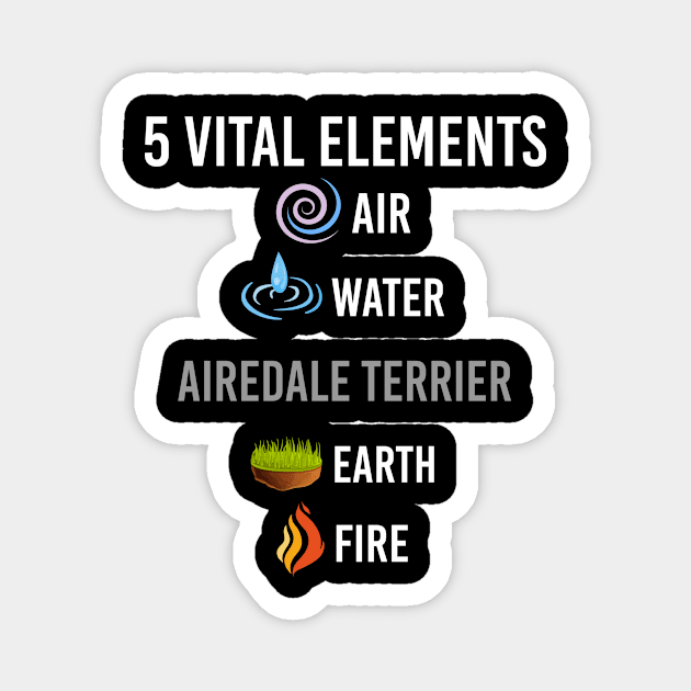 5 Elements Airedale Terrier Magnet by blakelan128