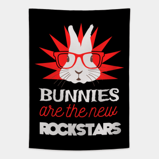 Bunnies are rockstars Tapestry