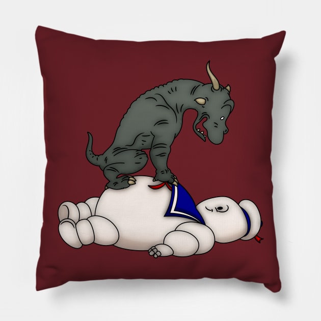 Stay Puft Pounced Pillow by JPenfieldDesigns