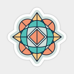Geometric mandala of balance and energy Magnet