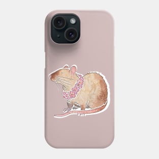 Watercolour pet rat (siamese) Phone Case