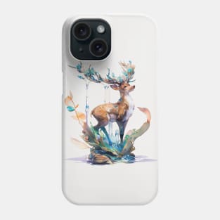 Watercolor deer, forest spirit Phone Case