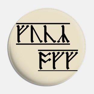 Rude Runes - Anglo-Saxon curse (5) Pin