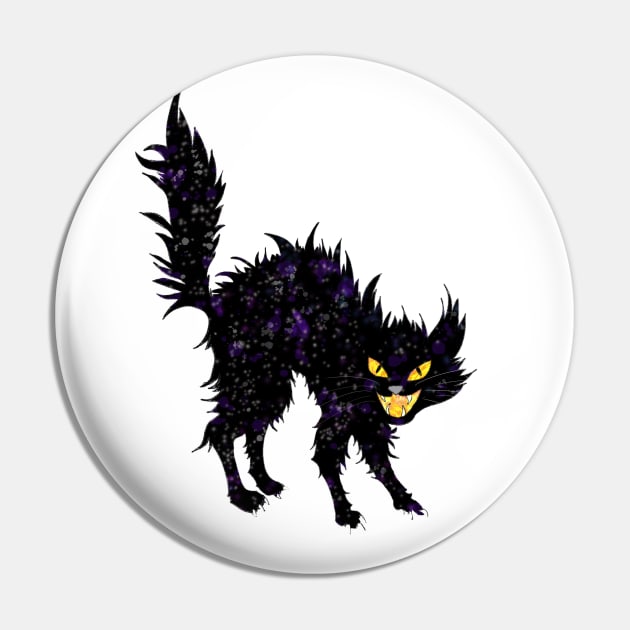 hellish black cat Pin by Wolshebnaja