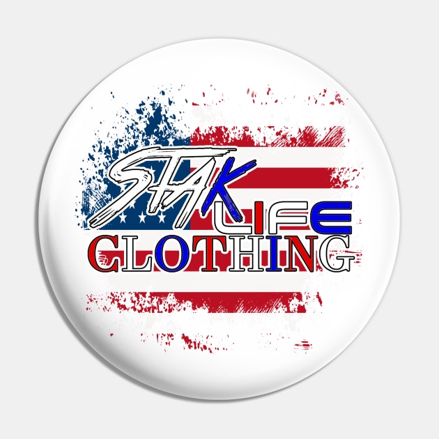 StakLife Clothing (American) Pin by Teeznutz