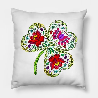 Flowery Shamrock Pillow