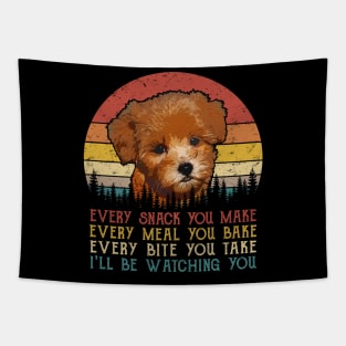 Vintage Every Snack You Make Every Meal You Bake Maltipoo Tapestry