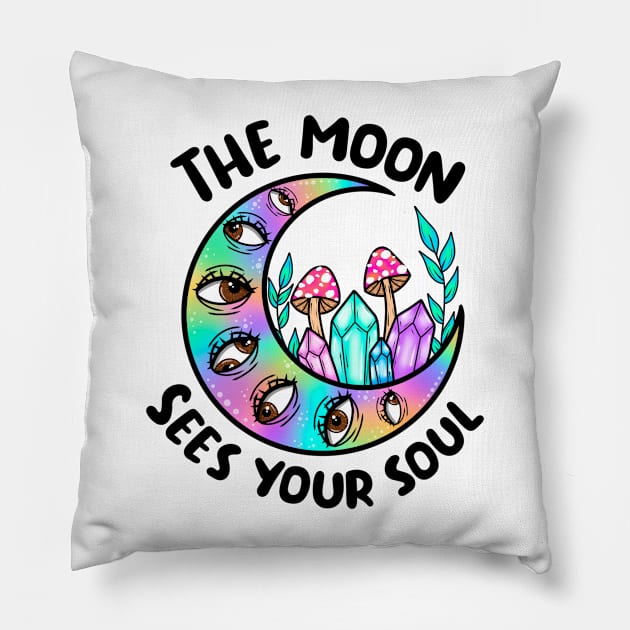 The moon sees your soul Pillow by Thisuniquevibe