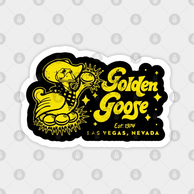Retro Vintage Golden Goose Casino Las Vegas Magnet by StudioPM71
