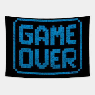 GAME OVER (Blue Worn) Tapestry