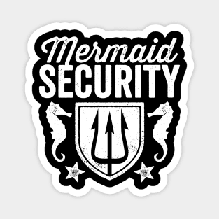 Mermaid Security (White) Magnet