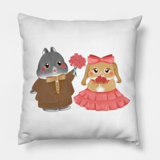 Bunny Flower Girl Couple _ Bailey and Sean | Bunniesmee Wedding Edition Pillow