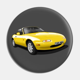 1990 Mazda MX5 in yellow Pin