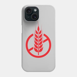 No Gluten Sign (red) Phone Case