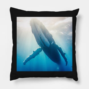 Whale in the sunlight Pillow