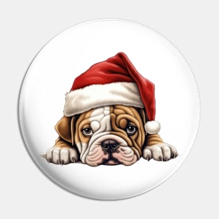 Christmas Peeking Puppy Pin