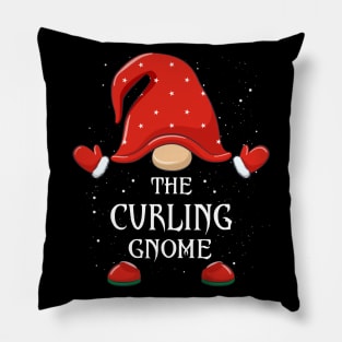 The Curling Gnome Matching Family Group Christmas Pajama Pillow