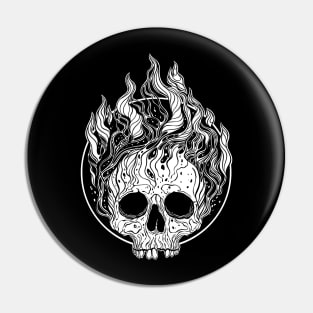 Skull on Fire Pin