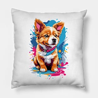 Colorful Puppy Pillow