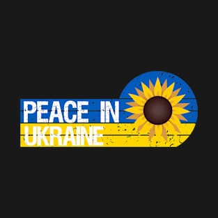 Peace In Ukraine Sunflower Ukrainian Flag Vintage T-Shirt