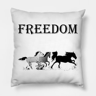 Galloping horse into freedom Pillow