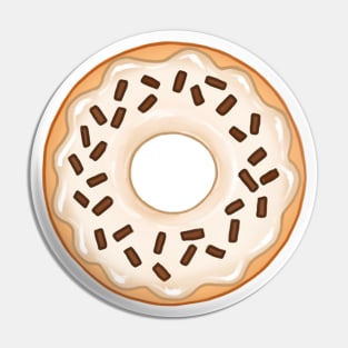 White Donut and Chocolate Sprinkles Pin