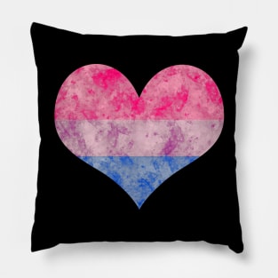 Bi Pride Heart - Watercolor Pillow