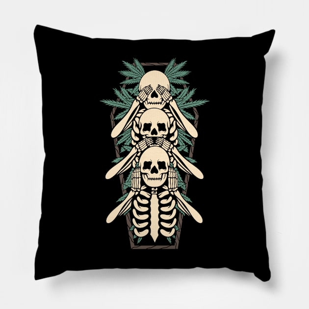 Smoking 420, Smoke 420, Smoker, Smoking for Die Pillow by gggraphicdesignnn