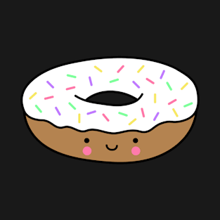 Kawaii Donut with Rainbow Sprinkles (Vanilla) T-Shirt