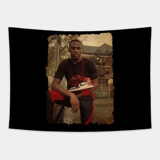 Young Michael Jordan with The Sneakers Vintage Tapestry