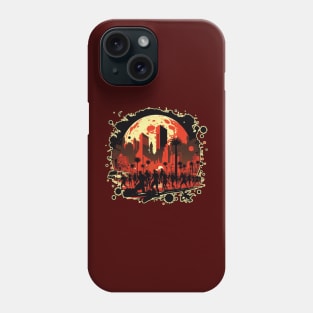 Red Moon Rising: Zombies on the Strip Phone Case