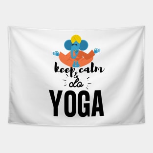 Yoga Elephant - Keep Calm and do Yoga Tapestry