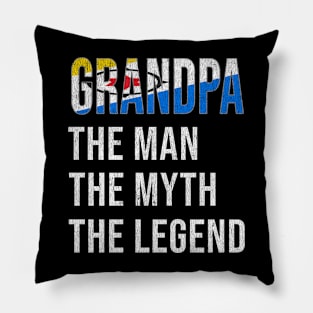 Grand Father Bonaire Dutch Grandpa The Man The Myth The Legend - Gift for Bonaire Dutch Dad With Roots From  Bonaire Pillow