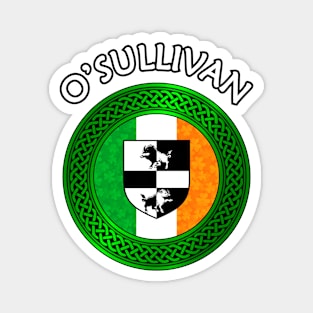 Irish Flag Shamrock Celtic Knot - O'Sullivan Magnet