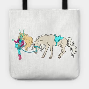 Western Fun Gilly And Her Horse Rio Tote