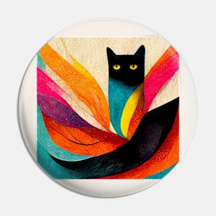 Abstract Cat Pin