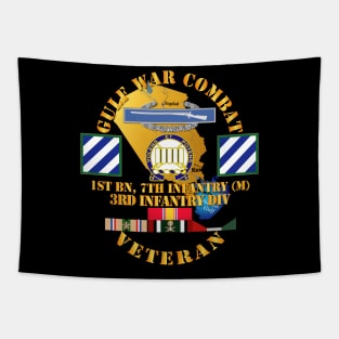 Gulf War Combat Infantry Vet w 1st Bn 7th Inf - 3rd ID SSI Tapestry