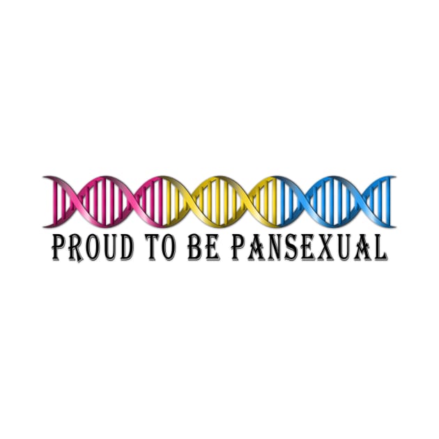 Pansexual Pride Flag Colored DNA Strand by LiveLoudGraphics