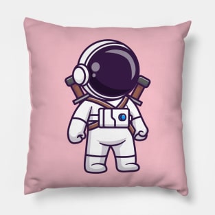 Cute Astronaut With Sword Cartoon Pillow