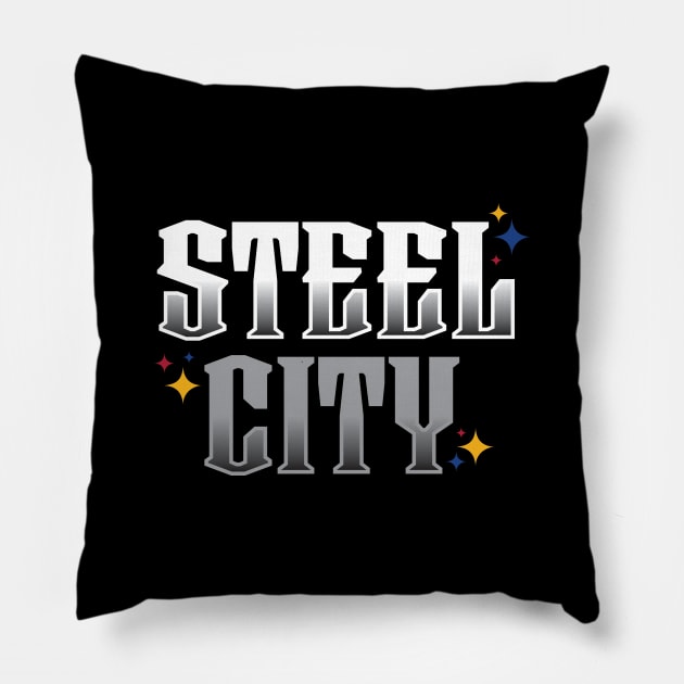 Steel City Steelers Pillow by stayfrostybro