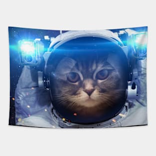 Space Astronaut Kitty Cat Tapestry