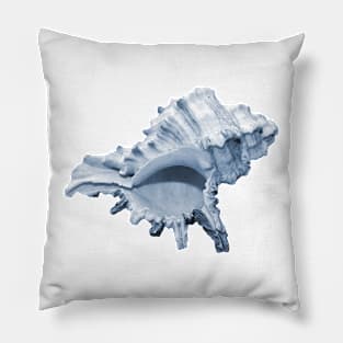 Grand blue conch seashell Pillow