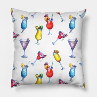 Colorful Cocktails,Drinks,Alcohol,Booze,Tropical Pillow