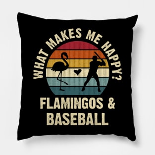 Baseball and Flamingo Pillow