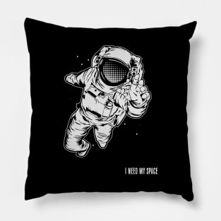 I Need My Space Funny Astronaut Pillow