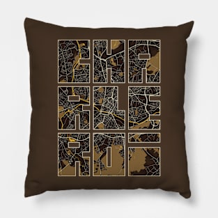 Charleroi, Belgium City Map Typography - Pastel Pillow